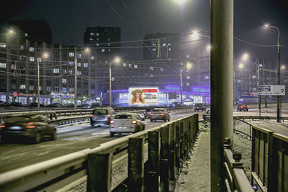 Новый светодиодный экран на ул. Гагарина